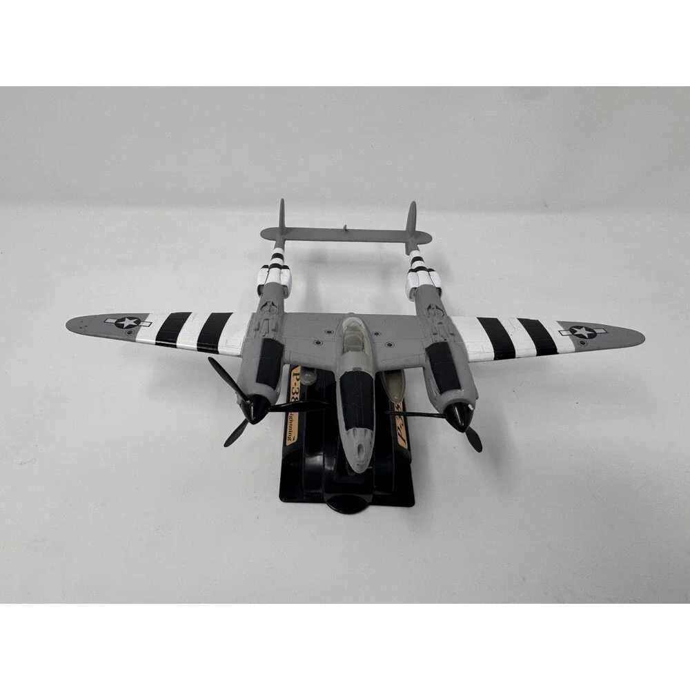 Lockheed P-38 Lightning Airplane w Stand 1:60 Scale Model